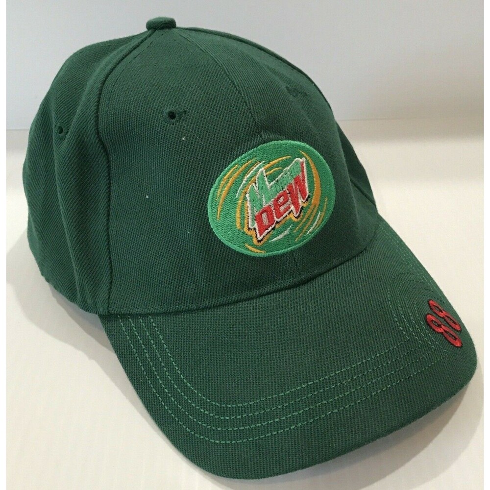 Dale Earnhardt Jr Number 88 Mountain Dew Green Hat Baseball Cap Adjustable